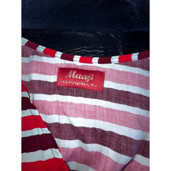 Maaji Morning Glam Striped Maxi Swim Dress M Boho Flowy Swimsuit Cover-Up Sz M - Picture 5 of 7